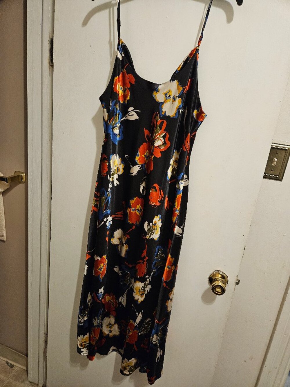 Silk slip multi collar dress